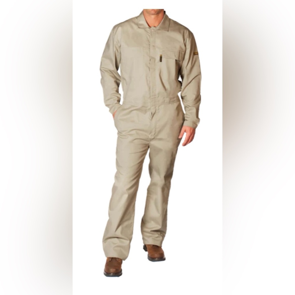 Benchmark FR 4030FRB Beige FR Coverall With Reflective Striping